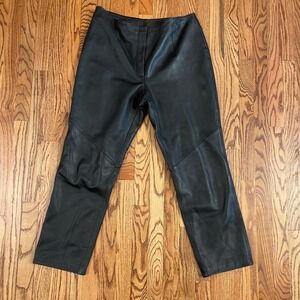 Black Leather Women's Pants